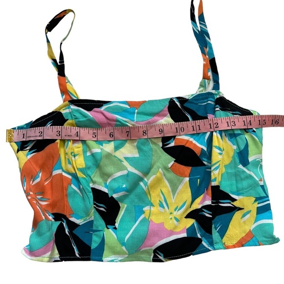 Lily Rose Tropical Crop Top Size M - Picture 3 of 8